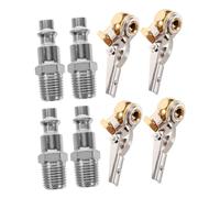 OFFSCH 2 Set Npt Threaded Tire Inflator Chuck Air Chuck Adapter for Car Truck Motorcycle Tires Quick Connect Hose Attachment Portable Easy to Use
