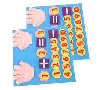 OFFSCH 2 Sets Felt Math Manipulatives for Early Educational Addition and Subtraction Felt Cognitive Board for Practical Montessori Learning Aid