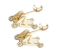 OFFSCH 2 Sets Wooden Catapult Model Kit Stem DIY Mechanical Engineering Supplies for Educational Science Projects Team Activities Historical Accuracy Natural Wood