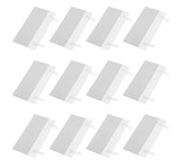 OFFSCH 20 Sets Plastic Shelf Price Label Holders with White Tags Transparent Wire Basket Clips for Home Market Storage Bin Organization Flexible Install Wire Rack Display Sign Holders