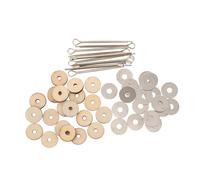 OFFSCH 20 Sets Silver DIY Wooden Doll Joints Accessories for Bear Plush Flexible Rotatable Joint Pins for Doll Making Craft Movable Limb Connectors for Amigurumi and Stuffed Animals