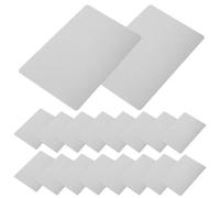 OFFSCH 200Pcs 86X54X0.21Mm Silver Polished Aluminum Laser Engraving Sheets Multipurpose DIY Metal Blanks for Office Name Plates VIP Business Cards Craft Projects