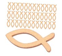 OFFSCH 200pcs Mediterranean Style Wooden Fish Cutouts Unfinished Natural Wood Fish Pendants for DIY Nautical Wall Decor Craft Painting Ocean Theme Party Supplies Wooden Ornaments for