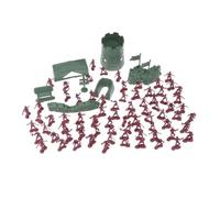 OFFSCH 200pcs Mini Plastic Soldier Figures Red Green Military Model for Pretend Play Army Action Figures Kit Enhances Imagination and Military Knowledge