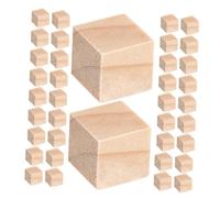 OFFSCH 200pcs Natural Wooden Square Cubes for Crafts Unfinished Solid Wood Blocks for DIY Building Educational Geometry Learning and Creative Home Decor Projects