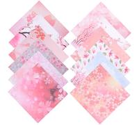 OFFSCH 200pcs Sakura Double-Sided Origami Craft Paper for DIY Art Projects Bright Color Square Folding for Adults Use Paper Crafts Supplies for Handmade Decorations
