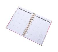 OFFSCH 2027 Weekly and Monthly Planner Notebook for School and College Use, Pink Compact Spiral Agenda with Reinforced Cover and Metal Corners, Sturdy Copper Plated Paper, for Students
