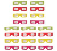 OFFSCH 20pcs 3d Glasses for Movies and 3d Games with Cardboard and Pet Frame, Flat Anaglyph Design, for Family Fun and Cinemas Viewing