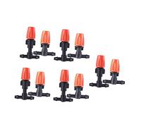 OFFSCH 20pcs Adjustable Atomizing Nozzle Micro Drip Irrigation Connectors for Garden Greenhouse Lawn Patio Watering System with Tee Joint for Efficient Water Saving