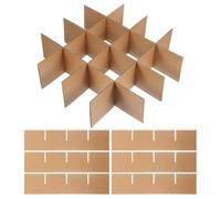 OFFSCH 20pcs Cardboard Box Dividers for Moving Dish Packing, 335x335x80mm Partition Inserts with 82x82x80mm Grids, Protective Shipping Dividers for Glassware and Packaging