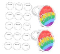 OFFSCH 20pcs Clear Acrylic Button Pins Blank Craft Badge Making Supplies with Secure Pin Back Scratch Resistant Button Badges for DIY Custom Photo Design and Logo Display
