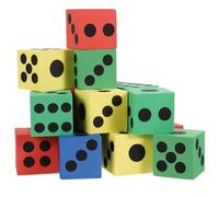 OFFSCH 20pcs Colorful EVA Foam Dice Educational for Math Teaching Cubes with Non-fading Bright Colors Fun Game Dice for Boys and Age Random Color