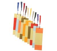 OFFSCH 20pcs DIY Blank Bookmarks with Thread Tassels Unfinished Hand Painted Bookmarks for Students Readers Writers for Crafting Home Decor Mixed Gold Fish Roe Color