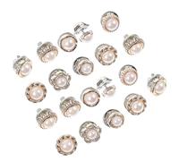 OFFSCH 20pcs Elegant Pearl Cufflink for Shirts Alloy Material and Comfortable Feel, Not Easy to Rust, Suitable for Formal and Casual Wear, Simple and Fashionable Design