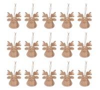 OFFSCH 20Pcs Elk Wood Chips for DIY Christmas Decorations Unfinished Graffiti Wood Slices for Boy Girl Hand-Painted Craft Projects Creative Holiday Hanging Ornaments