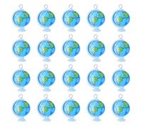 OFFSCH 20pcs Globe Necklace Charms Resin Jewelry Pendants for Women Blue Lightweight Versatile Accessory Elegant Globe-inspired Design Craft Supplies and Suitcase Use