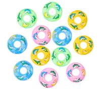 OFFSCH 20pcs Miniature Swim Rings Bright PVC Small Swim Rings for Doll Houses Cartoon Pool Float Decorations Compact Lightweight Beach Party Ornaments