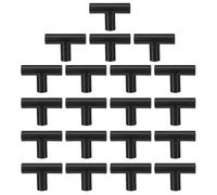 OFFSCH 20pcs Plastic 3-Way Tube Connectors for Assembled Wardrobes and Shoe Rack, Inner Diameter 12mm, Black, Universal Compatibility Replacement Parts