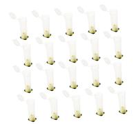 OFFSCH 20Pcs Plastic Queen Cell Protective Covers with Caps for Beekeeping Easy to Clean No Hurt Bee Cage Guards for Apiculture and Queen Rearing Kits