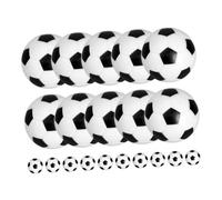 OFFSCH 20pcs Replaceable Foosball Balls for Table Soccer Game, 32mm Resin Black and White Mini Table Football Accessories for Indoor Desktop Foosball Players