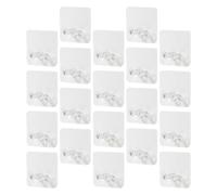 OFFSCH 20pcs Reusable Strong Adhesive Cable Management Hooks Plastic Wall-Mounted Design Multi-Functional Wire Organizer for Home and Office Space Saving Solution
