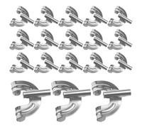 OFFSCH 20PCS Silver Metal Bass Drum Claw Hooks with Washers Percussion Drum Lug Parts Replacement Set for Hardware Accessories in Equipment
