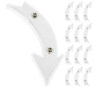 OFFSCH 20pcs Small Reflective Signs for Bikes Plastic Replaceable Wheel Reflectors White Convenient and Easy to Carry Bicycle Reflectors for Road and Mountain Bike Safety