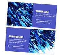 OFFSCH 24Pcs Cheerleading Pom Poms Glossy Metallic Foil Handheld Pompoms for Adults Reusable Vibrant Colors for Sports Events School Games Party Cheers