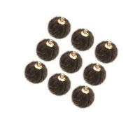 OFFSCH 24pcs Dark Grey Faux Fur Pompon Earrings Pendants DIY Accessories Lightweight Creative Hanging Charms for Jewelry Making Craft