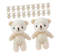 OFFSCH 24Pcs Mini Bear Pendants Soft Stuffed Animal Keychain Charms for Bags Backpacks Handbags Adorable Bear Dolls with Plush Cotton Filling for Keychains and Festival Use