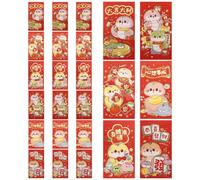 OFFSCH 24pcs Year Snake Red Envelopes Chinese Year Money Packets Lucky Hong Bao Pockets for Spring Festival Wedding Greeting Cards Collector Edition