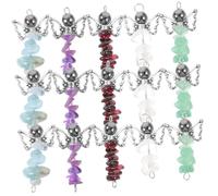 OFFSCH 25Pcs Mixed Color Natural Crystal Angel Charms Decorative Pendants for DIY Jewelry Making Necklace Bracelet Craft Accessories