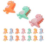 OFFSCH 25pcs Resin Dinosaur Charms Set Matte Finish, Small Colorful Flatback Hairpin and Phone Case Decor for DIY Jewelry Making, Miniature Animal Accessories in Green, Yellow, Pink,
