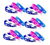 OFFSCH 25pcs Shark Themed Silicone Wristbands for Boys Rubber Bracelets with Smooth Edges Lightweight Party Favors and Student Prizes Reusable Wrist Decoration Random Color