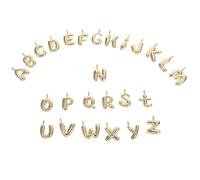 OFFSCH 26 Pcs Mini Letter Necklace Charms for Women Elegant Alphabet Pendants in Multiple Colors Initial Accessories for Custom Jewelry Fashionable Gift for Teens and Daughters