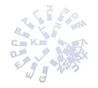 OFFSCH 26pcs Plastic Alphabet Index Dividers A-z Letter Organizers for CD DVD Book Records Quick Reference Comprehensive Labeling White for Home Collections Shelves