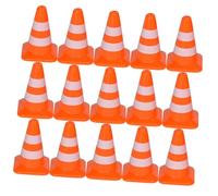 OFFSCH 28pcs Traffic Road Cone Models Orange Traffic Signs Sand Table Accessories Role Play for Daily Playing and Cognitive Learning