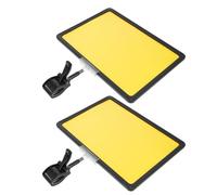 OFFSCH 2pcs A4 Price Label Holder Clip-on Style Sign Display with 360 Degree Rotating Abs Structure, Erasable and Information Display for Shelves and Other Occasions