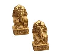 OFFSCH 2pcs Ancient Egypt Queen Statue Resin Ornament Decorative Figurines for Home Decor Unique and Souvenirs Realistic Craft for Tabletop and Fireplace Decoration