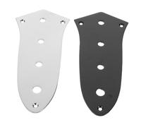 OFFSCH 2pcs Bass Guitar Truss Rod Covers Metal Plate for Electric Guitar Repairs Stable Tone and Circuit Protection Chrome and Black Options for Instrument Maintenance