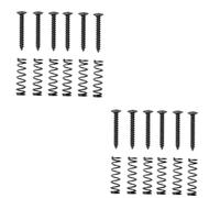 OFFSCH 2pcs Black Electric Guitar Single Coil Pickup Screws with Springs Essential Guitar Screw for Easy Installation and Replacement of Pickup Components