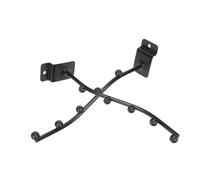 OFFSCH 2Pcs Black Iron Flute Hanging Rack Groove Design for Easy Installation - Flute Display Stand for Home Studio Interior Decor and Musical Instrument Storage