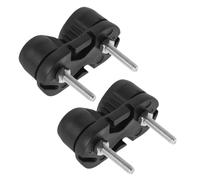 OFFSCH 2pcs Boat Rope Cleat Nylon Black Cam Cleat Clamp for Halyards | Lightweight Deck Hardware, Reusable One Handed Operation, Marine DIY Installers and Dinghy Sailors