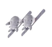 OFFSCH 2pcs Cartoon Shark Slap Bracelets Plush Animal Wristbands for Party Soft Stuffed Animal Wrist Snap Bands for Themed Birthday Celebration