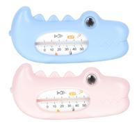 OFFSCH 2pcs Cartoon Water Thermometers Animal Shape Bath Temperature Measuring Tools Durable Fun Bath for Comfortable Showers Crocodile Design