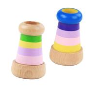 OFFSCH 2pcs Charming Wooden Kaleidoscope for Educational Poly Prism with Lens Compact for Grasp Stimulates Curiosity and Visual Development Birthday