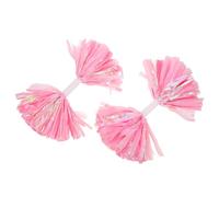OFFSCH 2pcs Cheerleading Pom Poms with Secure Grip Handles Rainbow Matte Flowers for School Spirit Sports Team Cheerleading Dance Accessories