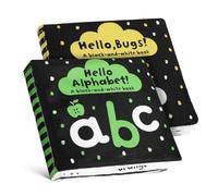 OFFSCH 2pcs Cloth Books High Contrast Educational for Early Learning with Animal and Alphabet Designs Soft Sensory Books for Newborns