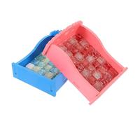 OFFSCH 2pcs Cooling PET Bed Mat for Rabbits and Guinea Pigs | PVC Smooth Surface, Pink and Blue Pair, Desk Tabletop Summer Use, Rapid Cooling Nap Spot