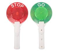 OFFSCH 2pcs Costume Stop Sign: Light-Up Handheld Prop - Party Accessories For Kids’ Carnival Cosplay Role Play And Traffic Light Learning